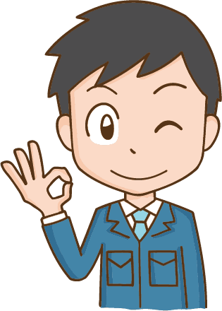 OKサインの男性